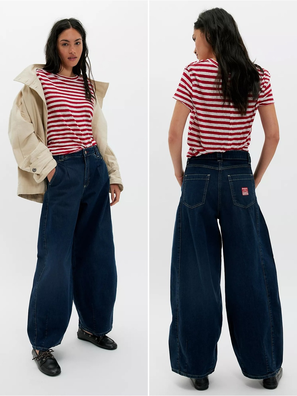 Damson Madder Erika Wide Leg Jeans Dark Wash Size 6 NWT